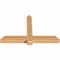 Ekena Millwork Eugene Smooth Timber Gable Bracket, Western Red Cedar, 60"W x 38"H x 5 1/2"D x 5 1/2"F, 15/12 Pitch GBW060X38X0606EUG00SWR - alternate 2